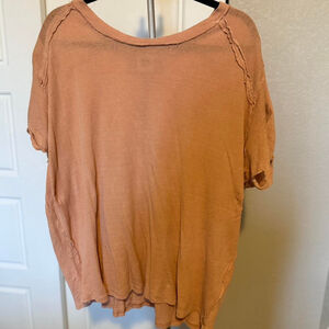 Tan We the Free- Boyfriend Free People tee-Size M